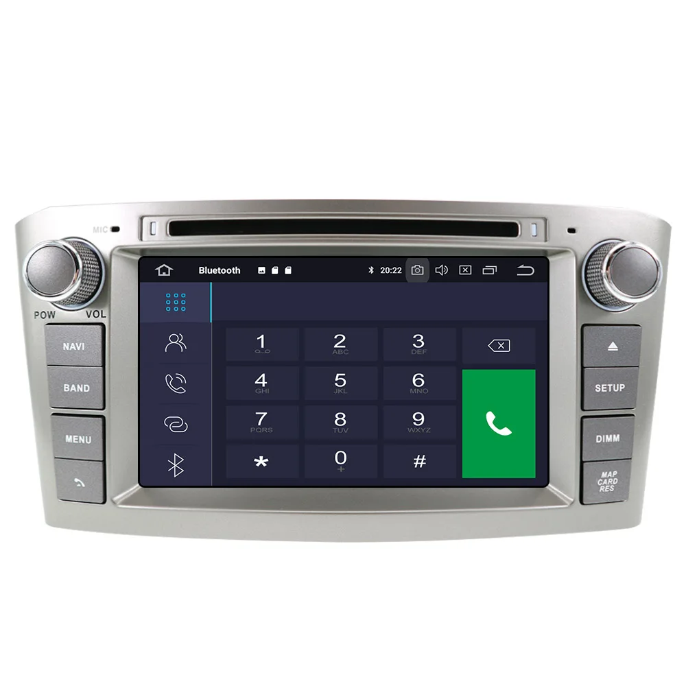 2 din stereo sprejemnik Avto radio glavne enote Audio Za Toyota Avensis 2002-2008 Android10.0 avto navigator Multimedijski Predvajalnik Prost zemljevid