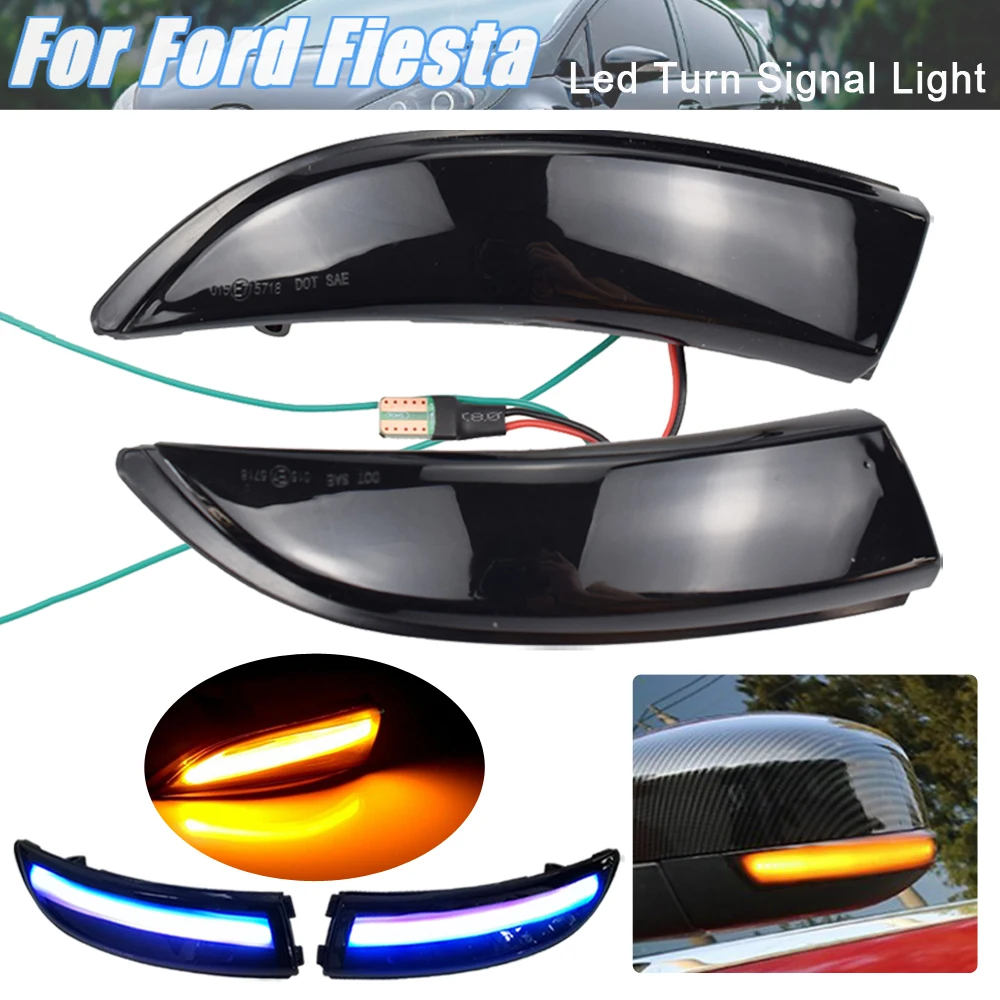 Avto Dinamično Vključite Opozorilne Luči LED Za Ford Fiesta 2008 - 2017 za B-Max 2008-2017 Strani Krilo Ogledalo Indikatorska Lučka Blinker