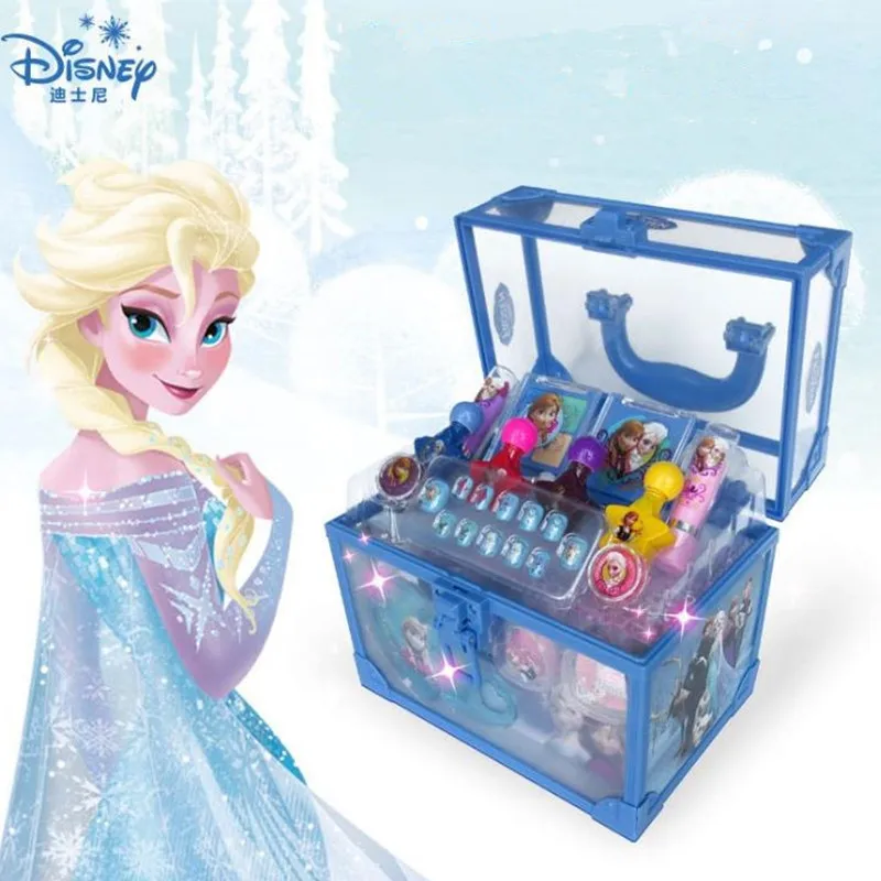 Zamrznjeno Otroci Kozmetika Set Za Dekleta, Ličila Polje Darilo Za Rojstni Dan Profesionalni Modni Kovček Disney