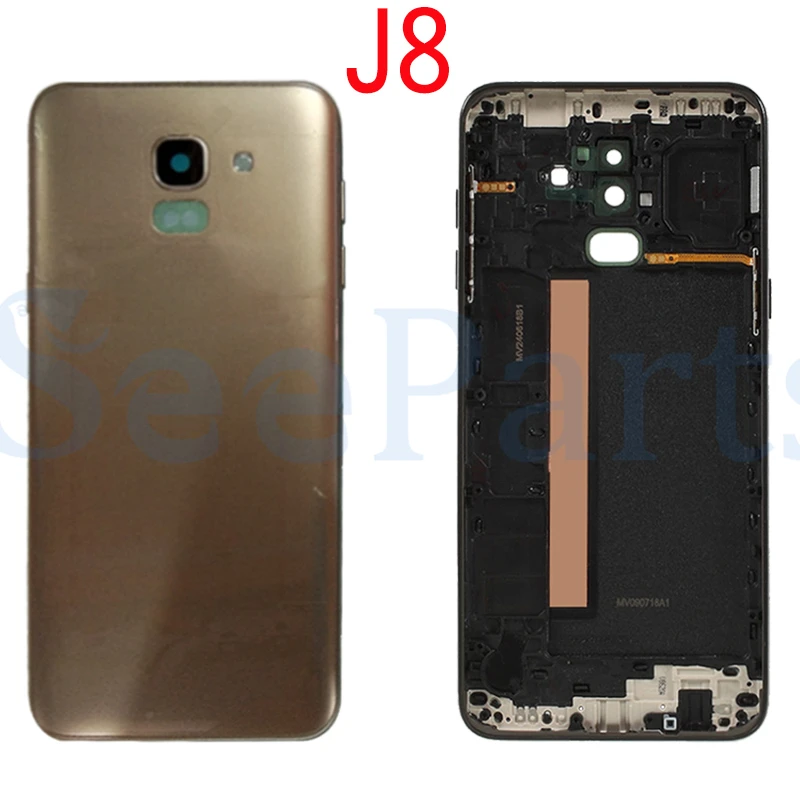 NOVO Za Samsung Galaxy J8 J800 J6 J600 Pokrovček Baterije Zadnja Vrata Stanovanj Nazaj Primeru Zamenjava Za Samsung J4 J400 Pokrov Baterije