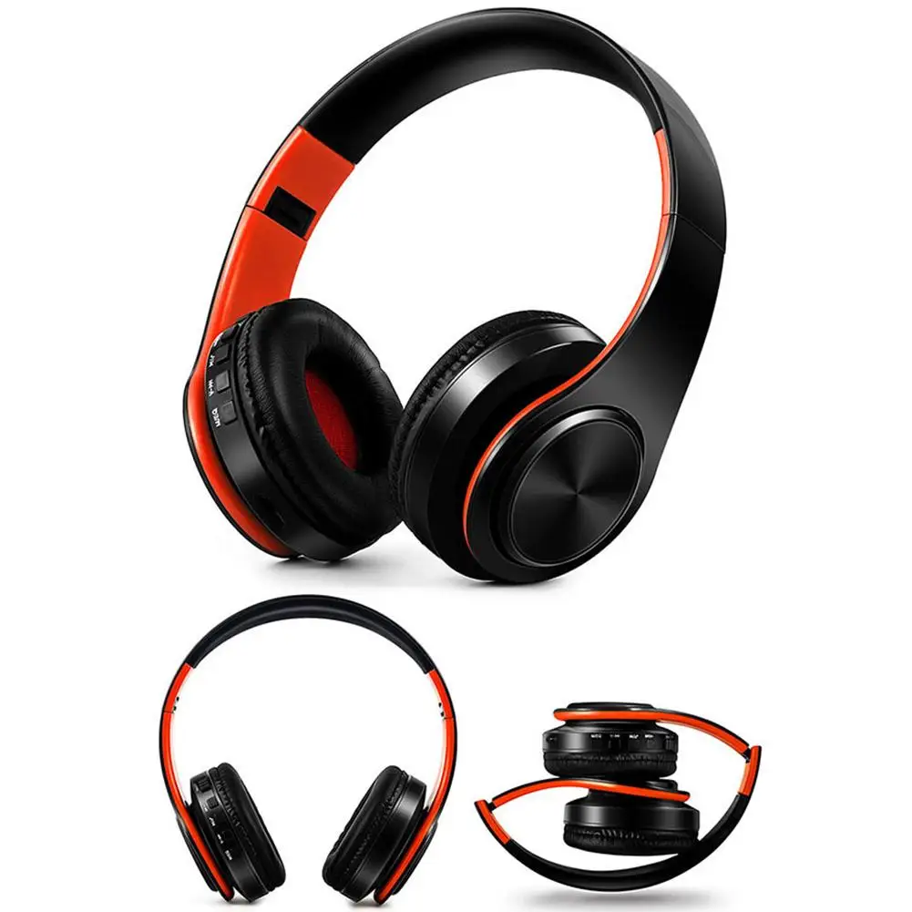 Bluetooth 4.0 Zložljive Brezžične Stereo Slušalke Heavy Bass Slušalke z Mikrofon Lučka