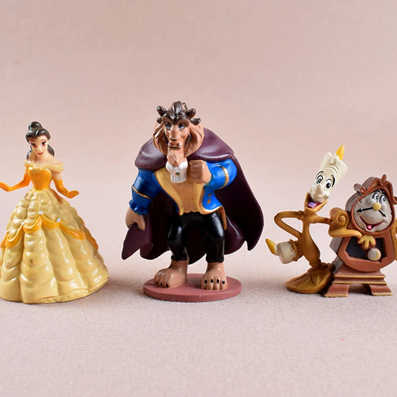 6pcs Disney Akcijska Figura, Lepotica in Zver, risanka Model Anime Mini Dekoracijo Zbirka Figur Igrače Darila za otroke