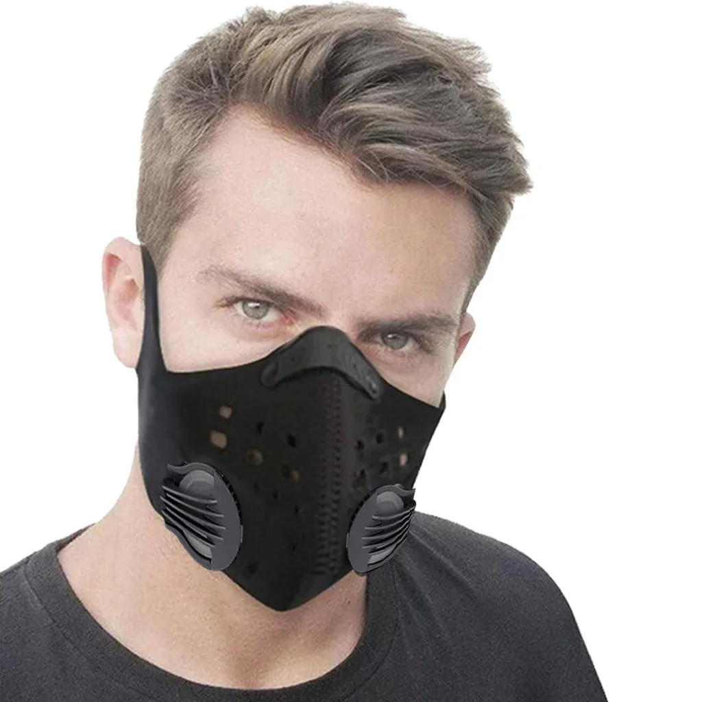 Črna Usta Maksa Unisex Bombaž Maske Usta Odraslih Tkanine Maska Zaščitna PM 2.5 Tkanine Stroj Maske za enkratno uporabo sprednji Pokrov