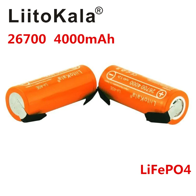 LiitoKala 3.2 V Lii-40E-N 26700 LiFePO4 polnilna baterija 4000 mah litij-celico za 24V e-kolo powe +DIY Nikljeve plošče,