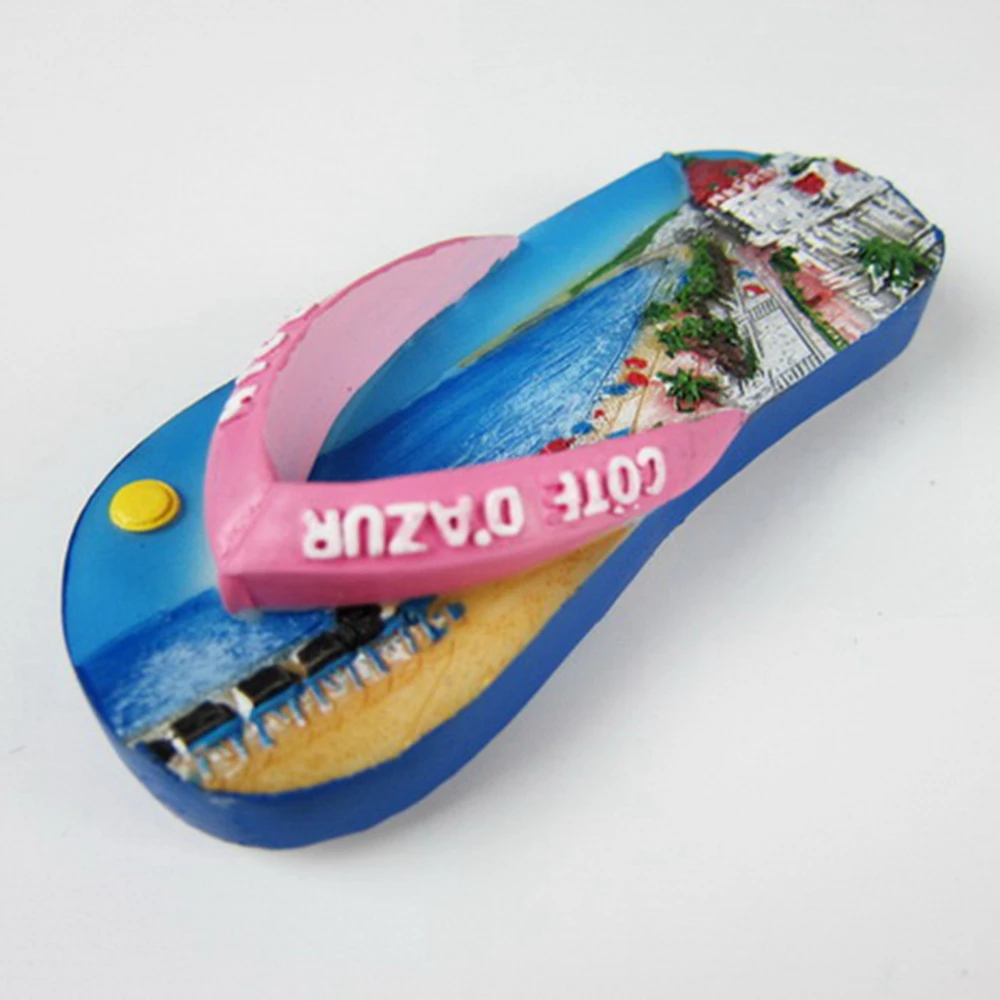 Francija Lepo Britanski Boulevard Turističnih Hladilnik Magneti Flip-flops Oblikovan Smolo, Hladilnik, Magnetne Nalepke, Doma Dekor Dekoracijo