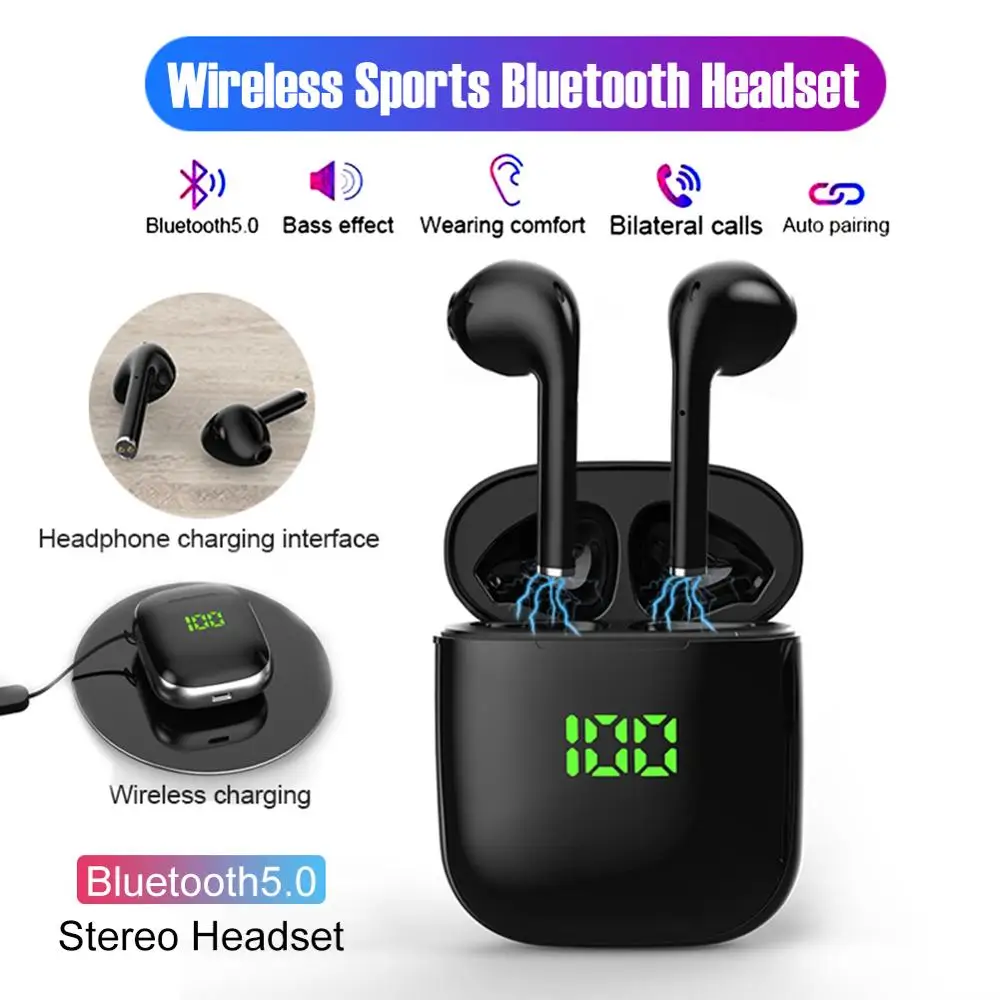 Bluetooth slušalke V5.0 brezžične slušalke z Mikrofonom 4-8H glasba čas TWS slušalke (s polnjenjem polje)