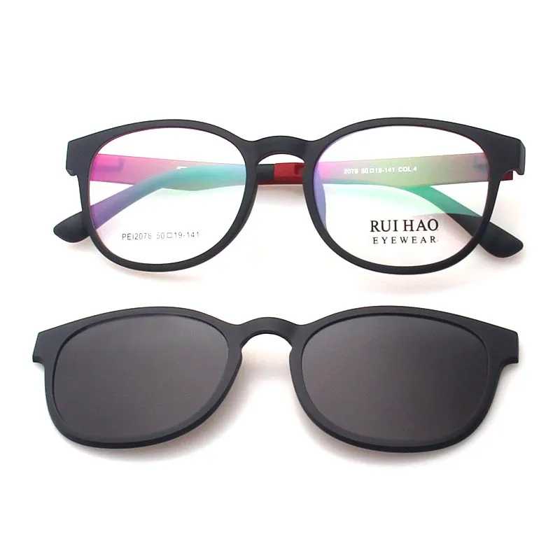 Rui Hao Očala Optična Očala Okvir Moških Recept Očala Okvirji Ovalne Očala sončna Očala Posnetek na Polarizirana sončna Očala