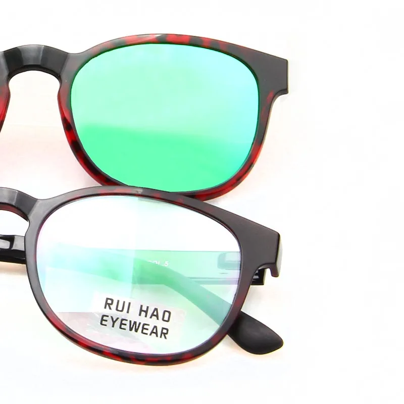 Rui Hao Očala Optična Očala Okvir Moških Recept Očala Okvirji Ovalne Očala sončna Očala Posnetek na Polarizirana sončna Očala