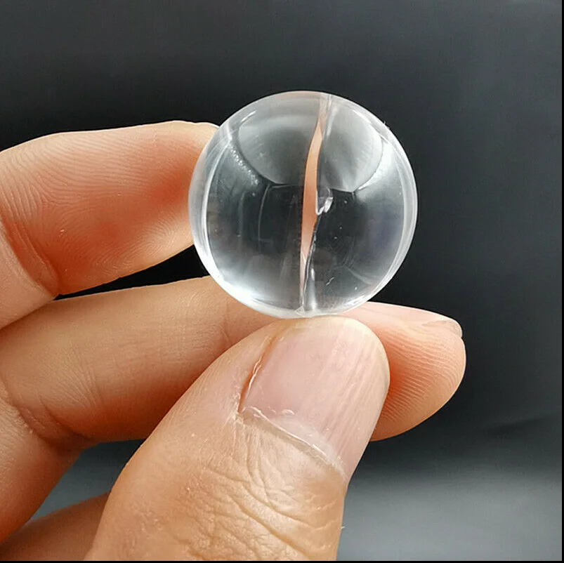 1pc Lepe bele kristalno kroglo naravnih mavrica energije darilo(Brez podnožja)