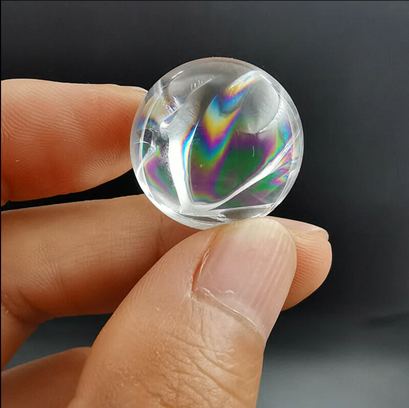 1pc Lepe bele kristalno kroglo naravnih mavrica energije darilo(Brez podnožja)