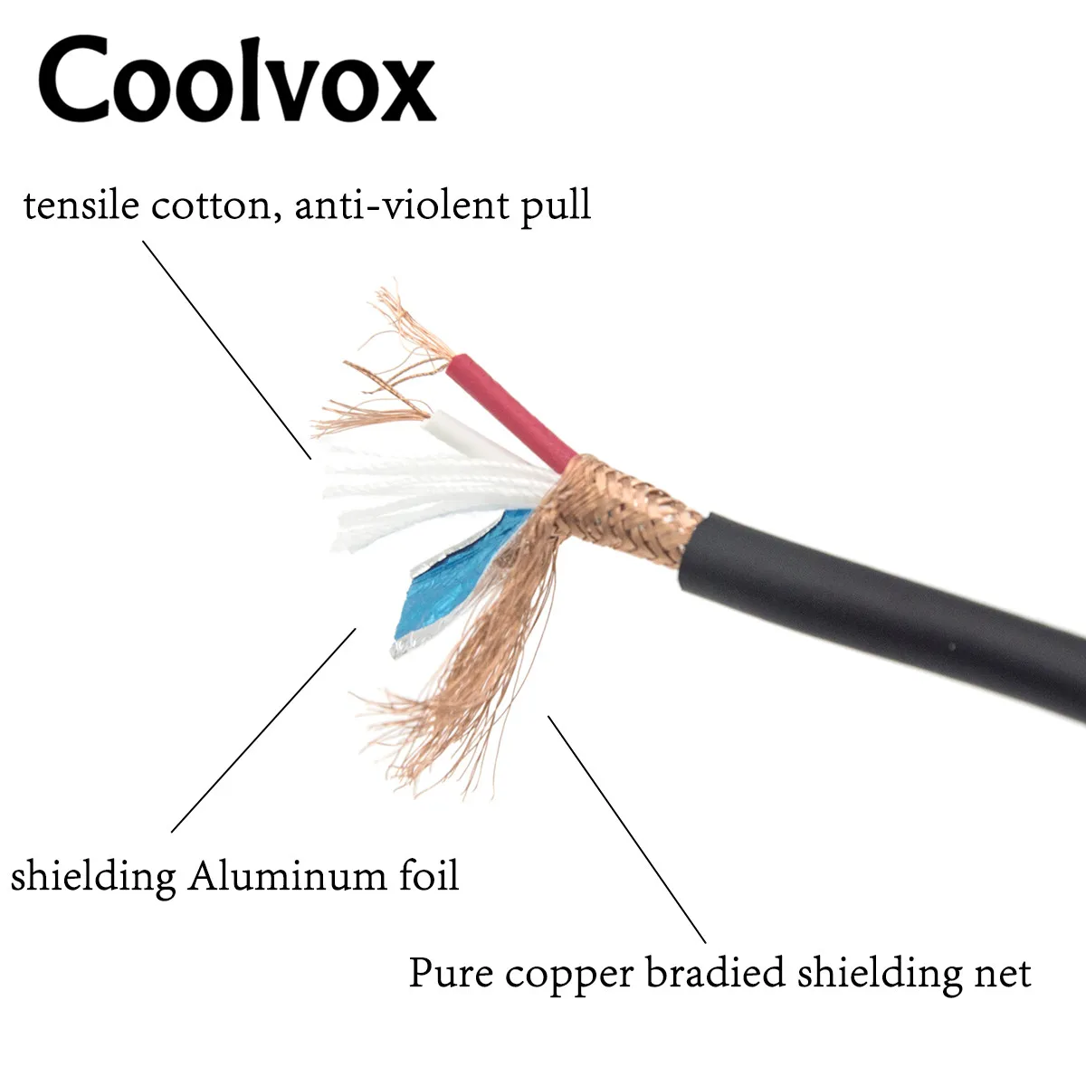 Coolvox Avdio Kabel Patch Bilance Vrvice 3.5 Jack 3.5 mm Priključek za Mikrofon Kača Kabel za Aux Kabel 3,5 mm Aux Kabel Zvočnikov