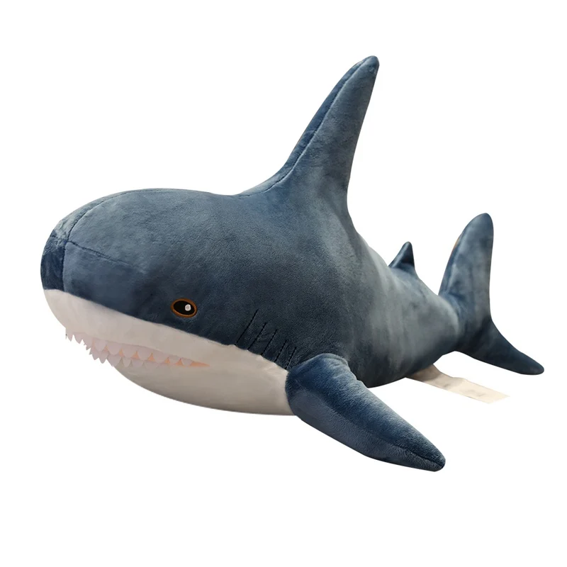 Velik morski Pes Plišastih Igrač Priljubljena Spalno Blazino Sopotnik Igrača Darilo Shark Srčkan Polnjene Živali, Rib Blazine, Igrače za Otroke