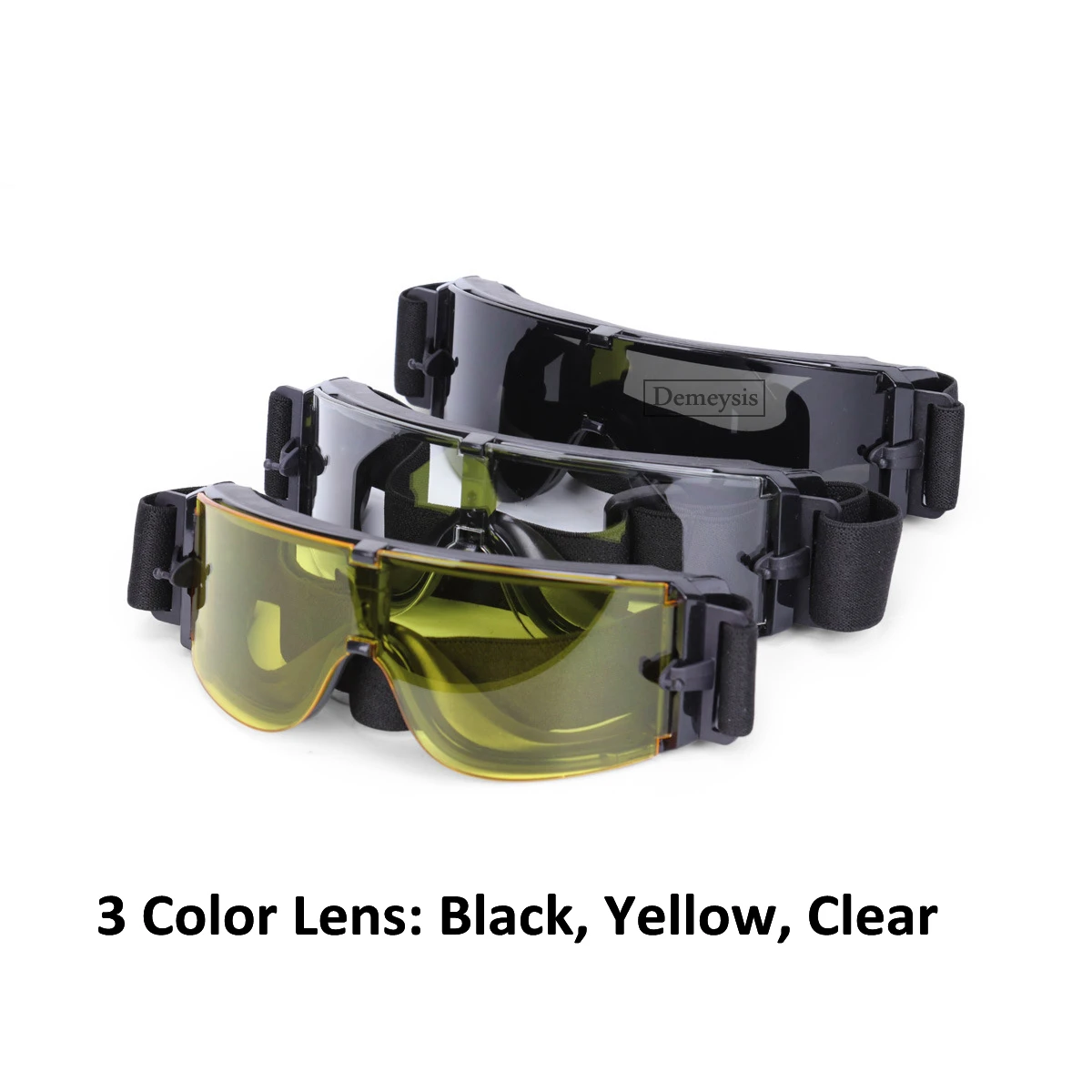 Vojaško Taktično Očala Moških Lov Airsoft Paintball Zaščitna Očala CS Igri Vojske na Prostem Windproof Puščavi 3 Leče Očala