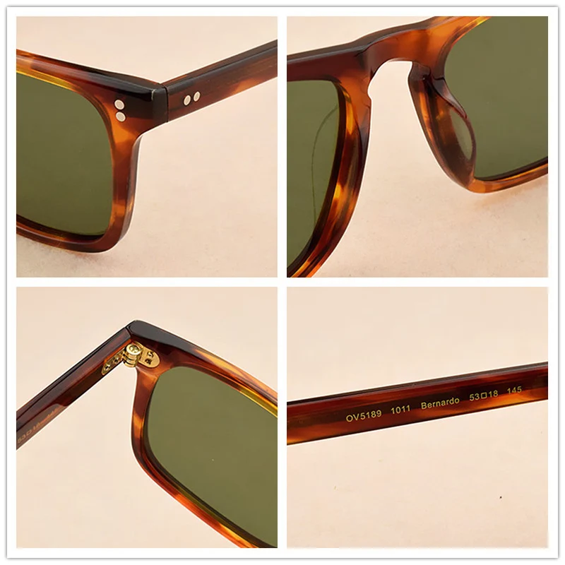 2020 Kvadratnih Polarizirana sončna Očala Ženske Retro Luksuzne blagovne Znamke Oblikovalec Vintage sončna Očala Vzoren Voznik sončna očala za moške OV5189