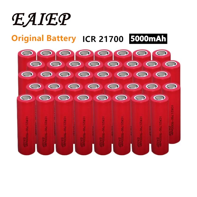 EAIEP ICR21700-50F lii-50E 21700 5000mah Akumulatorsko Baterijo 3,7 V 5C odvajanje Visokih Moči baterije Za High-power Aparati