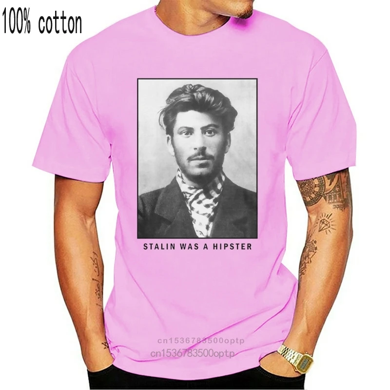 Stalin je Bil Hipster Retro Majica s kratkimi rokavi, za Moške, za Ženske Vseh Velikosti Za Mlade, Srednje Starosti, Starejši Tee Majica