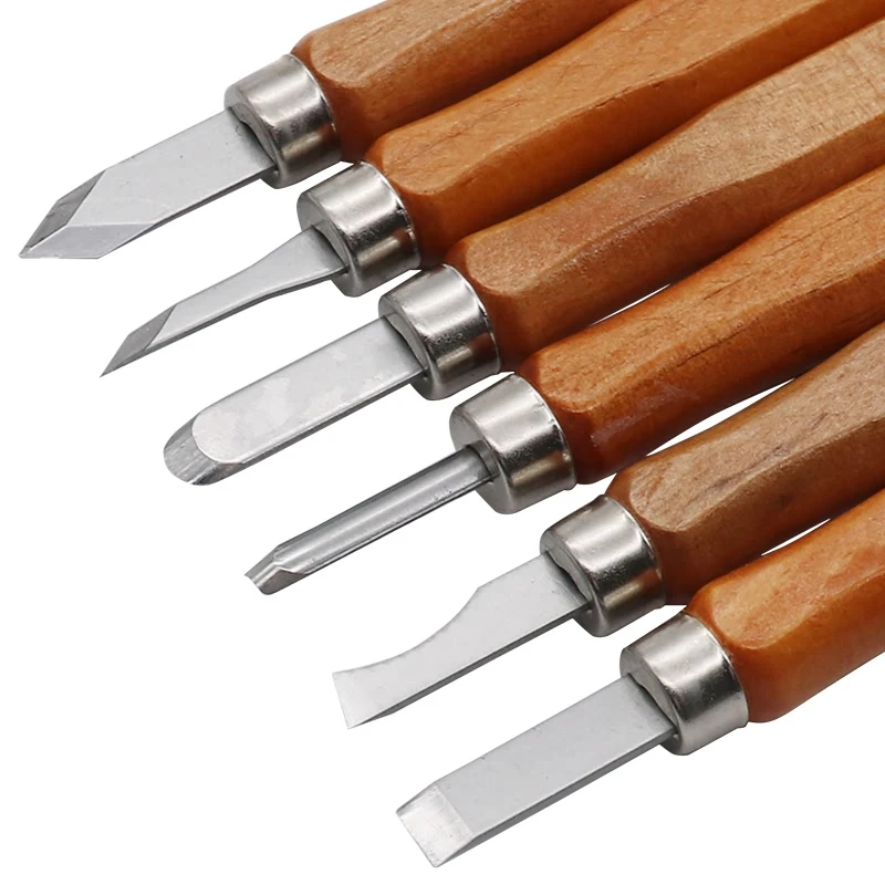QSTEXPRESS 12pcs visokokakovostnega Legiranega Jekla, Lesa, Carving Nož Carving Nož Komplet Orodja DIY Orodja, Noži Nož Za Začetnike