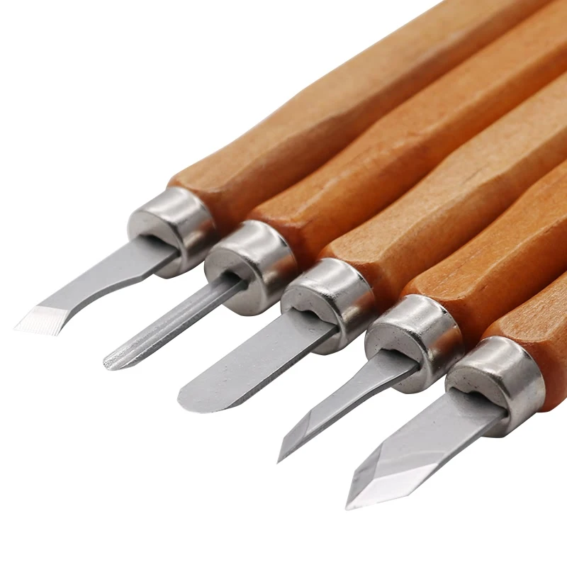 QSTEXPRESS 12pcs visokokakovostnega Legiranega Jekla, Lesa, Carving Nož Carving Nož Komplet Orodja DIY Orodja, Noži Nož Za Začetnike