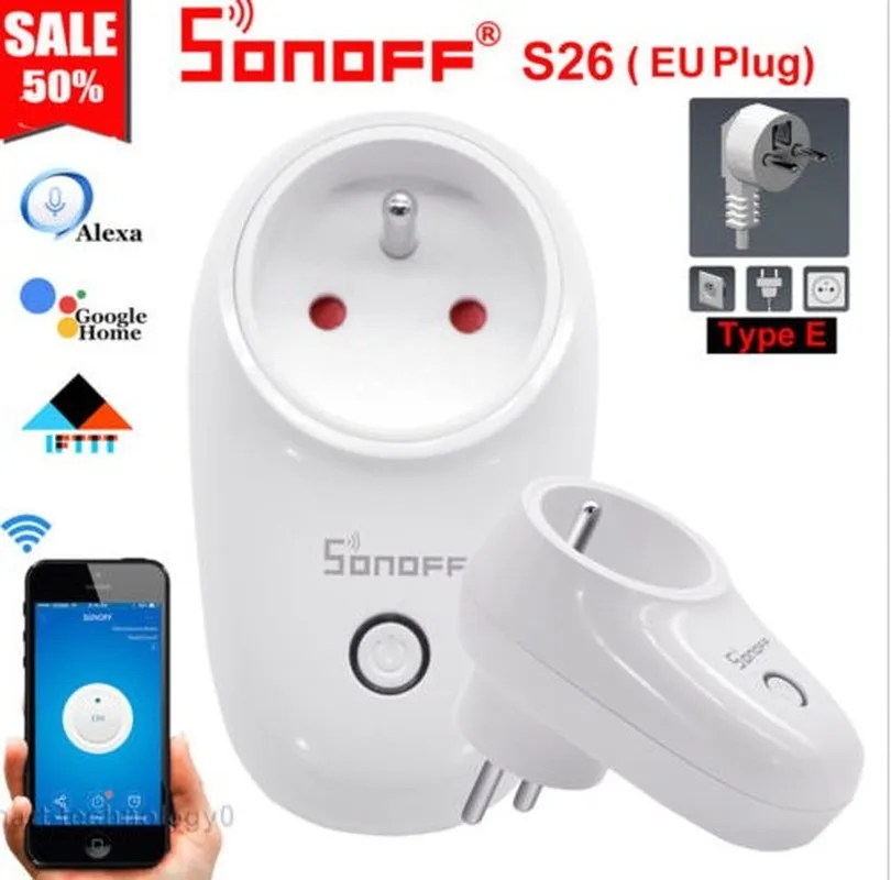 Sonoff S26 Basic WiFi Smart Vtičnico Priključite Brezžični Pametni Dom Preklapljanje električnih Vtičnic Delo z Alexa googlova Domača stran Pomočnik