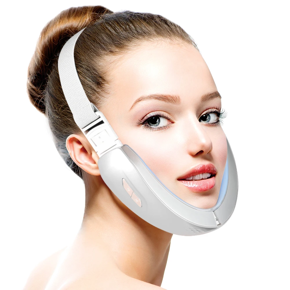 Obraza Massager LED Foton Terapija Obraza Hujšanje Vibracije Naprave Celulita Čeljusti Lifting Obraza Pralni Zmanjšanje Dvojno Brado Pas
