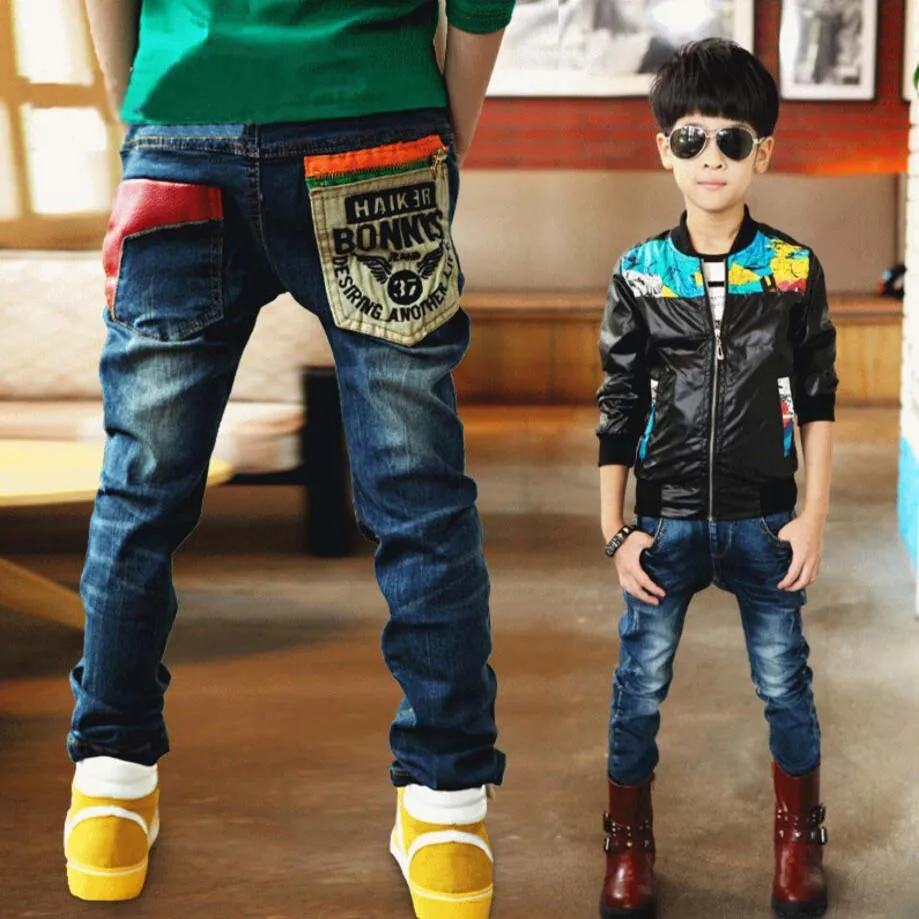 Fantje oblačila, 3-11T fantje pomlad bombaž dolge hlače otroci, otroci jeans v korejskem slogu traper hlače najstniških visoko kakovostne hlače