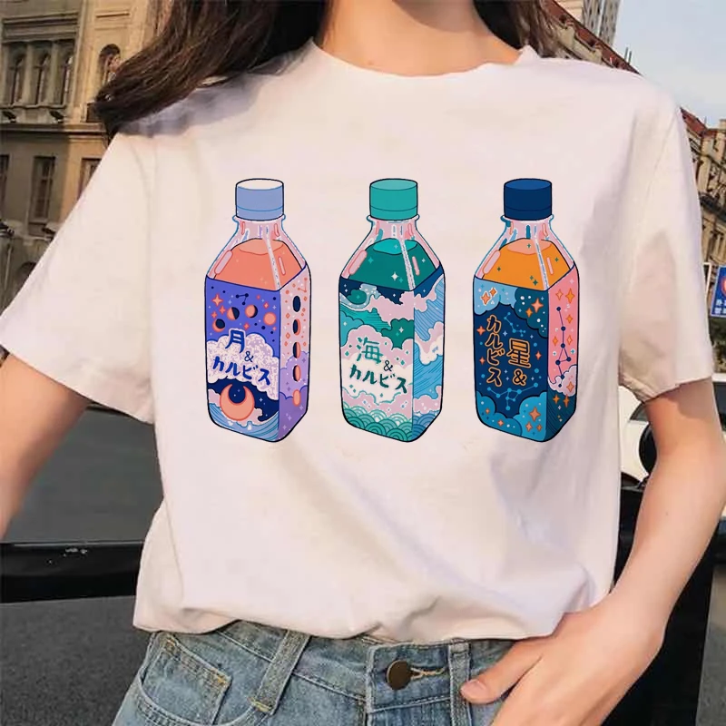 T-shirt lepe gotske vrhovi letnik jagode mleka tshirt ženske poletne obleke t shirt grunge estetske ulične kawaii tshirts