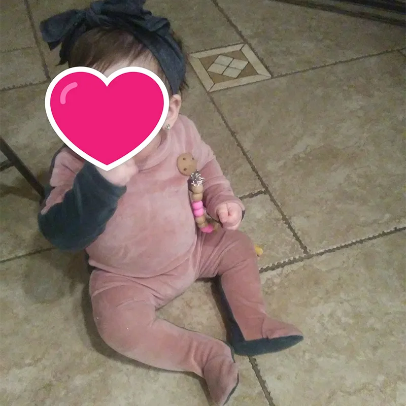 Baby Dekleta Debelejši Žamet romper bodysuit pravega krzna pompom klobuki nastavite Mehko Pozimi 0-12 mesec Baby Otroci dolge rokave Footies Oblačila