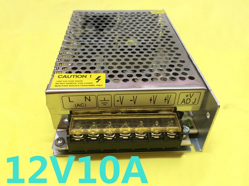12V10A stikalni napajalnik, 12V120W spremljanje napajalnik, LED lučka za pas, luči bar, polje svetlobe napajanje