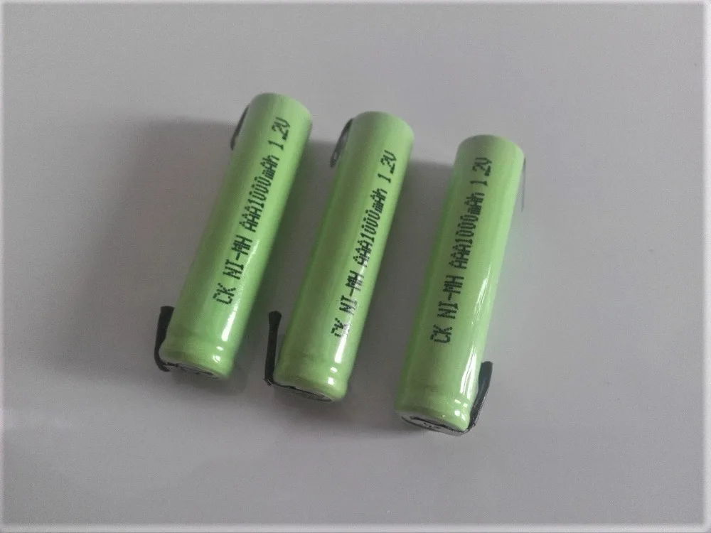 3PCS 1,2 V AAA polnilne baterije 1000mah 3A 10440, NiMH, nicd, NiMH baterije, z zatiči za Braun električni brivnik britev zobna ščetka