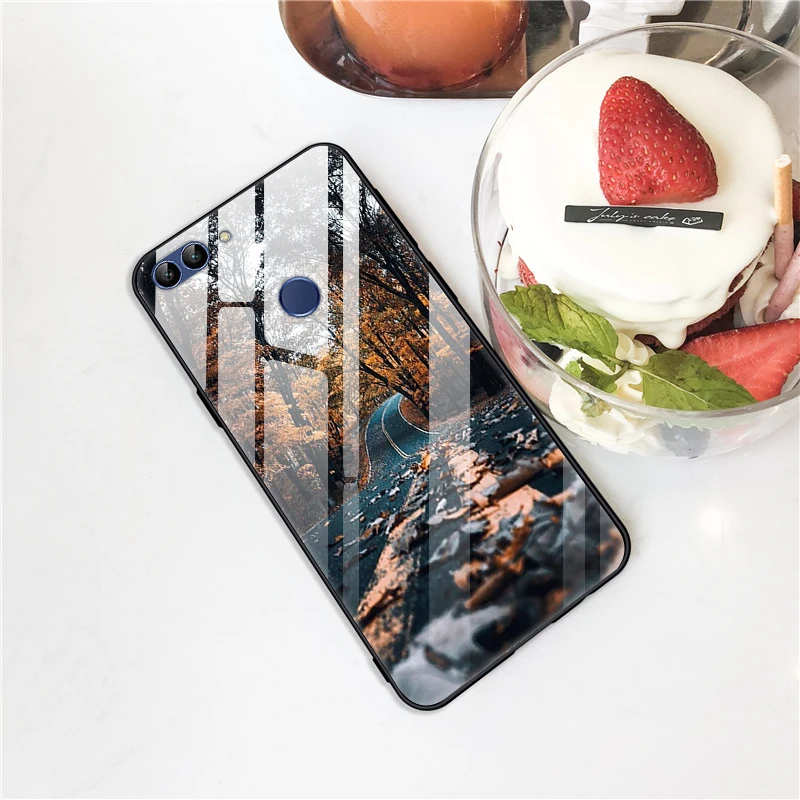 Kaljeno Steklo Primeru Telefon Za Huawei P Smart 2018 Uživajte 7S Primeru Pokrov Zaščitni Lupini za Huawei P Smart 2019 Primeru Coque Pokrov