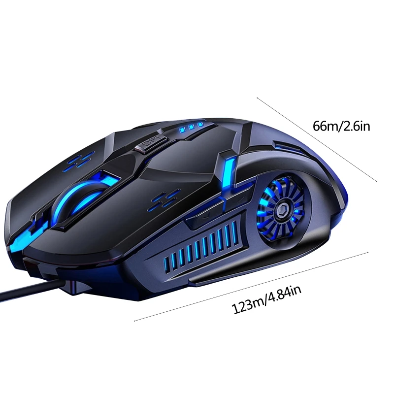 G5 Žično Gaming Miška 6D 4-Hitrost DPI Nastavljiv RGB 7 Barvo Dihanje Gaming Miška