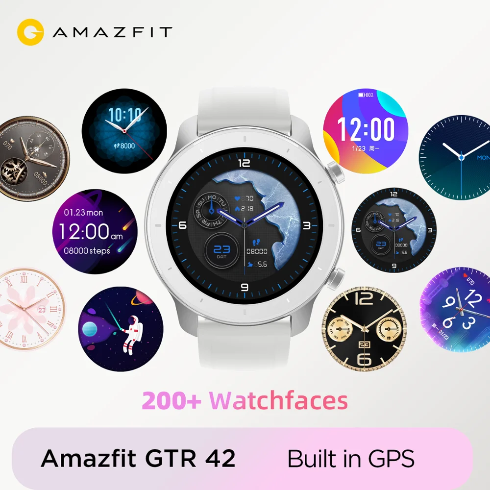 Na Zalogi 2020 Huami Amazfit GTR 42mm Beli Večnamenski Športni Ženske Pametno Gledati/Reloj Inteligente Mujer 5ATM AMOLED Zaslon