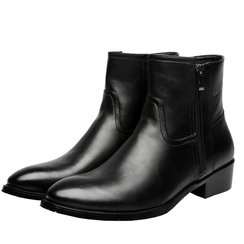 Britanski stil za moške casual velikost kavbojski škornji naravnega usnja čevlji stranka obleka za nočni klub chelsea boot gleženj botas zapatos