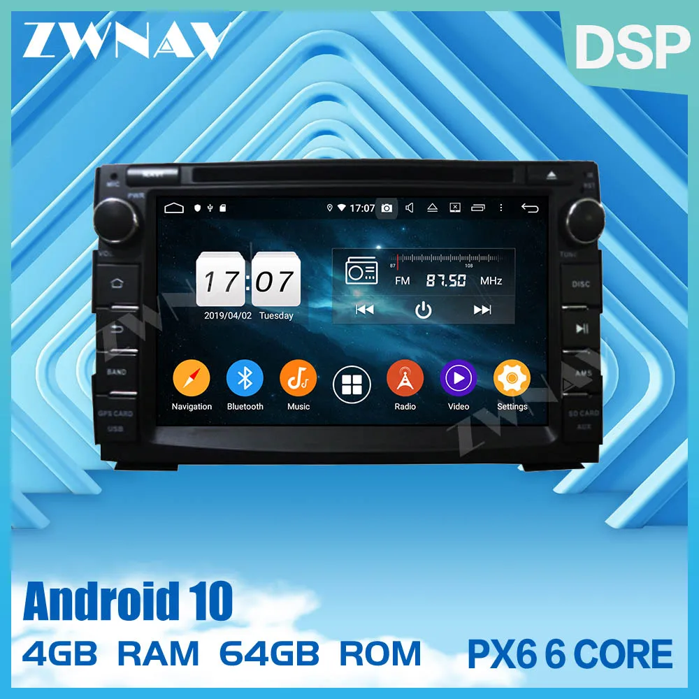 2 din PX6 IPS, zaslon na dotik, Android 10.0 Avto Multimedijski predvajalnik Za KIA Ceed 2010-2012 video audio stereo radio GPS navi vodja enote