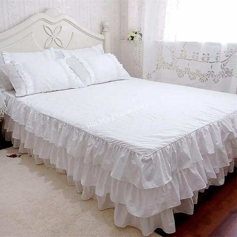 Bombaž bedspread bela 3 torto plasti luksuzni mozaik qulity poklon svile coverlets princess spalnica svjetlucati postelja kritje