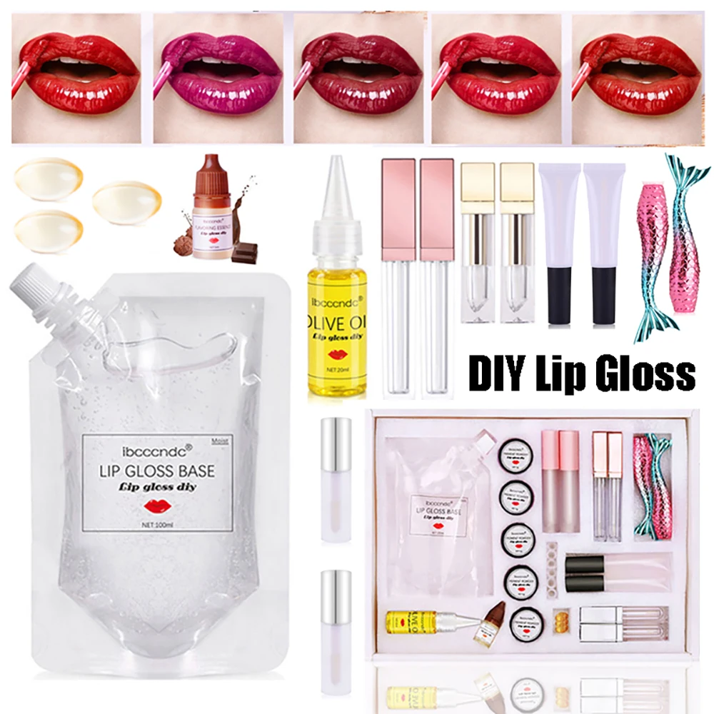 Ibcccndc Materiala Lip Gloss za Vgradnjo DIY Hranljivo Vlažilno Lip Gloss Non-Stick Pokal Šminka za Ustnice Glaze Osnovna Ličila Orodja