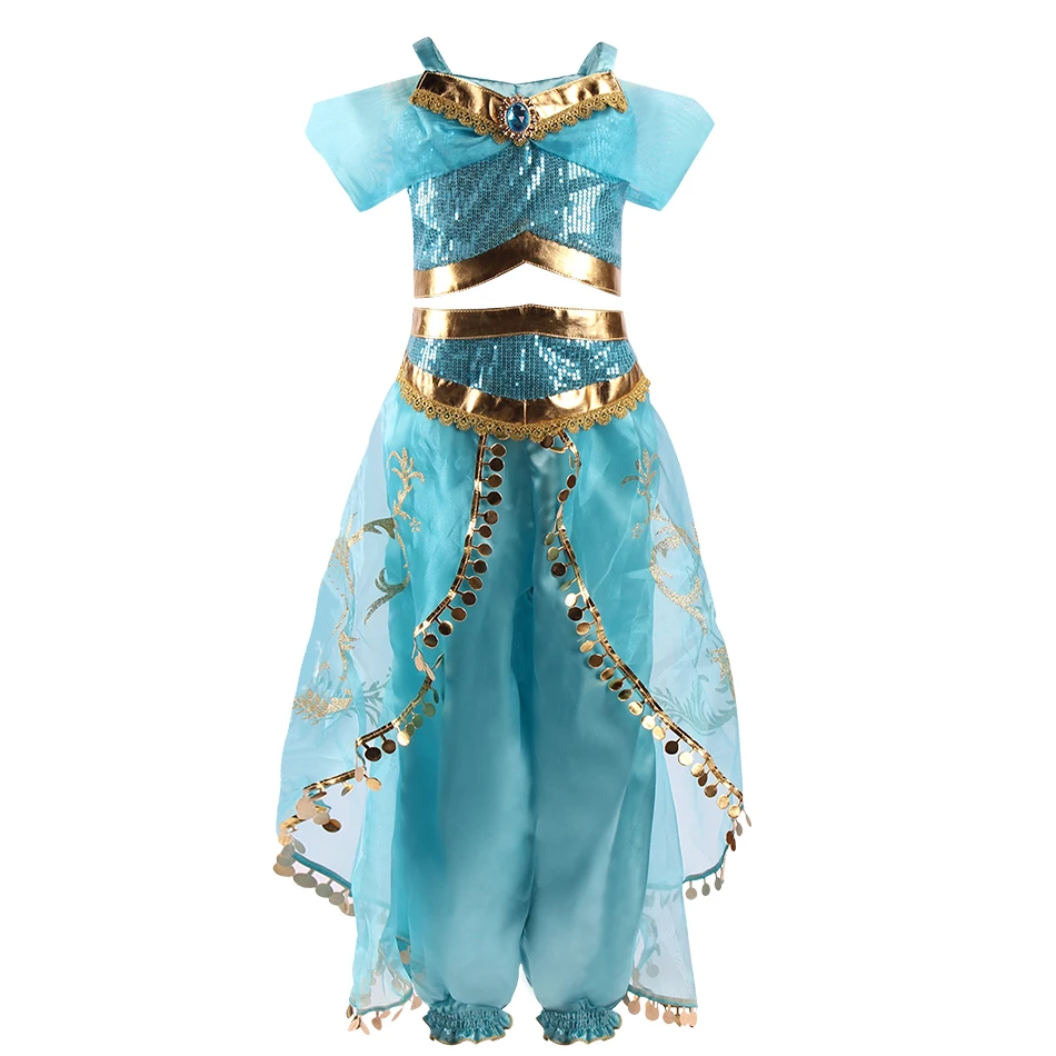Otrok Princesa Božični Kostum Stranka, Jasmina Obleko Gor Arabskem Pustne Obleke Prikrivanje Dekle Darilo Za Rojstni Dan Oblačila Lasuljo