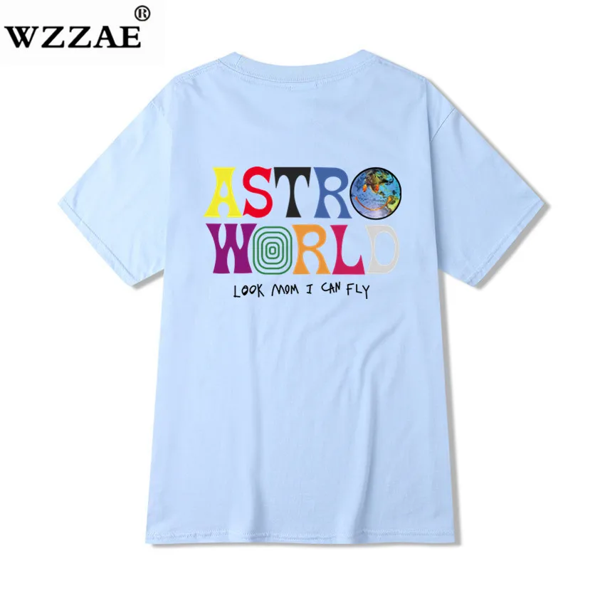 Nova Moda Hip Hop Majica s kratkimi rokavi Moški Ženske Travis Scotts ASTROWORLD Harajuku T-Shirts ki se ŽELIJO STE BILI TUKAJ Pismo Tiskanja Tees Vrhovi