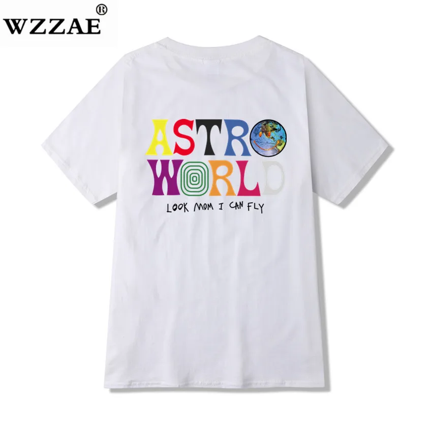 Nova Moda Hip Hop Majica s kratkimi rokavi Moški Ženske Travis Scotts ASTROWORLD Harajuku T-Shirts ki se ŽELIJO STE BILI TUKAJ Pismo Tiskanja Tees Vrhovi
