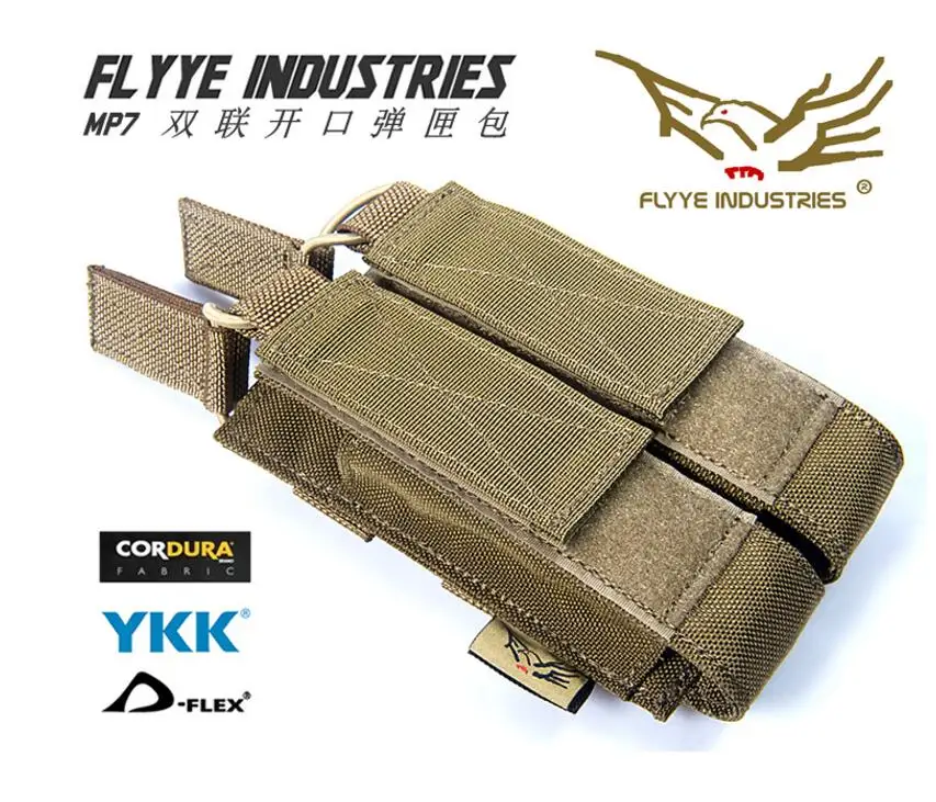 FLYYE MOLLE MP7 dvojno odpiranje revije torbica Vojaške CORDURA FY-PH-M027