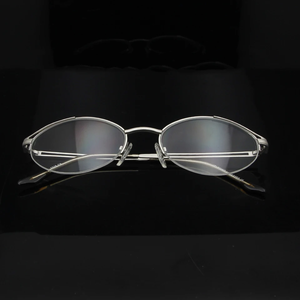 Kovinski Pol Platišča Optični Okvir Očal Ženske Očala Okvir Očala Moških Ovalne Jasno Objektiv Lunette Femme Očala Dodatki