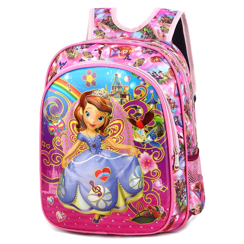Disney otroška šolska torba cartoon princeso zamrznjene Sophia nahrbtnik za vrtec torba 6d cvet risanka potovalna torba