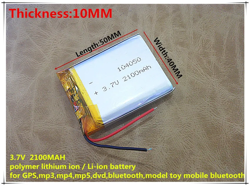 5pcs 3,7 V litij-polimer baterija 104050 2100MAH Tablet PC navigacijski mobilne moč GIY