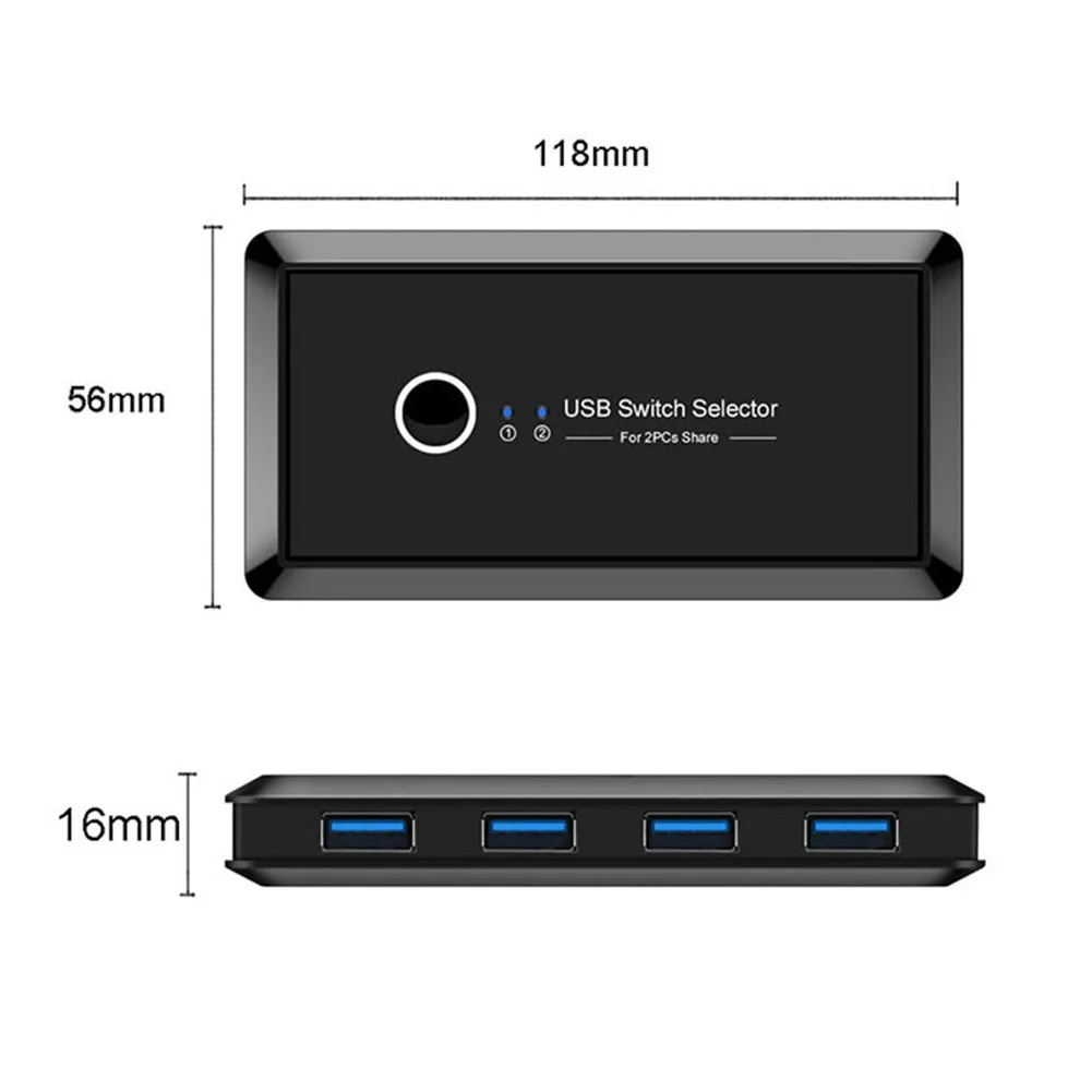 VKTECH 2x4 USB 3.0 2.0 Delitev Stikalo Izbirno 2 Vrata Kos Izmenjavo 4 USB Naprav za Tipkovnico, Miško, Tiskalnik