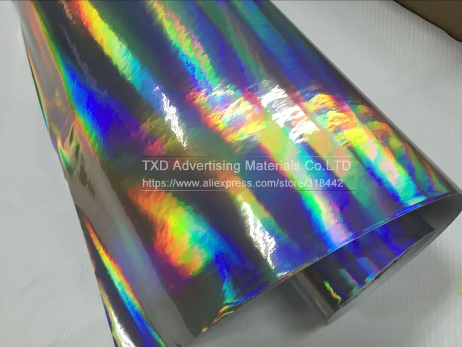 60 cm*1m/2m/3m/4m/5m Premium Srebro Laser car wrap film holografski Mavrica Nalepke Avto styling film silver chrome vinil