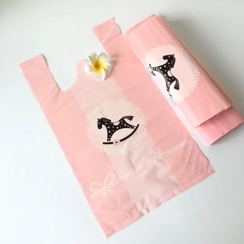 50pcs/veliko Supermarket Nakupovalne Plastične vrečke Novo Materiat Telovnik torbe Darilni Kozmetični Vrečke za pakiranje Živil vrečko