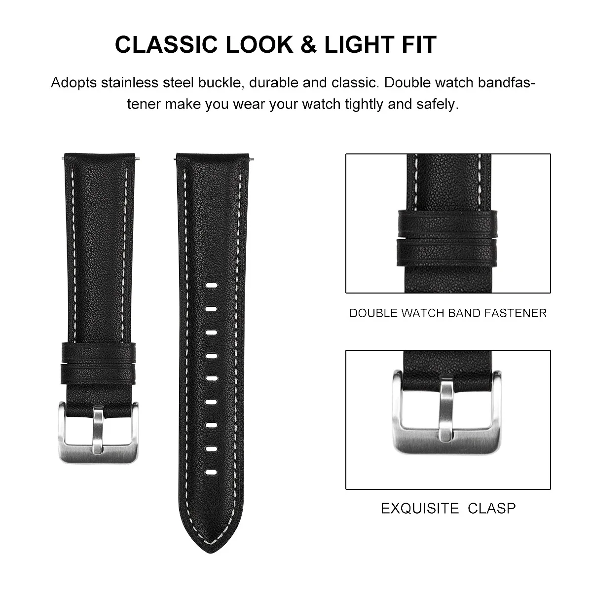 Pravega Usnja Band Za Samsung Galaxy Watch 3 45mm 41mm Uradni Usnje Watch Trak Za Galaxy Watch 45mm 41mm Klasične Sponke