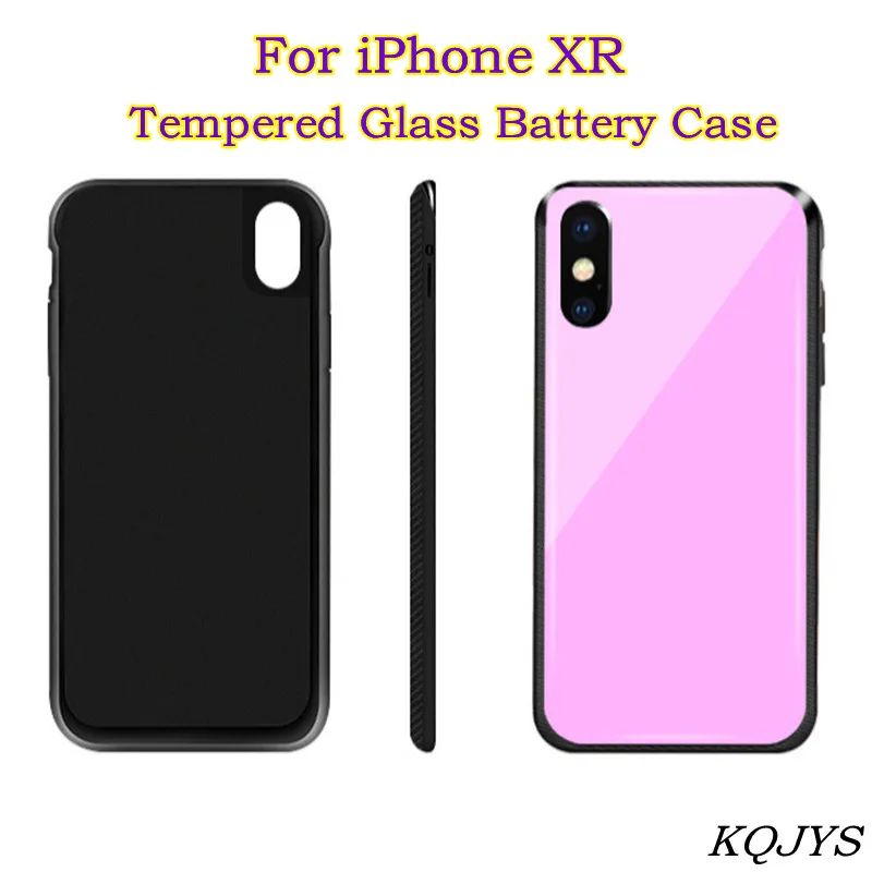 KQJYS Prenosna Baterija Polnjenje Kritje za iPhone XR Baterije Primeru, Kaljeno Steklo Moč Banke za iPhone XR Polnilnik Primerih