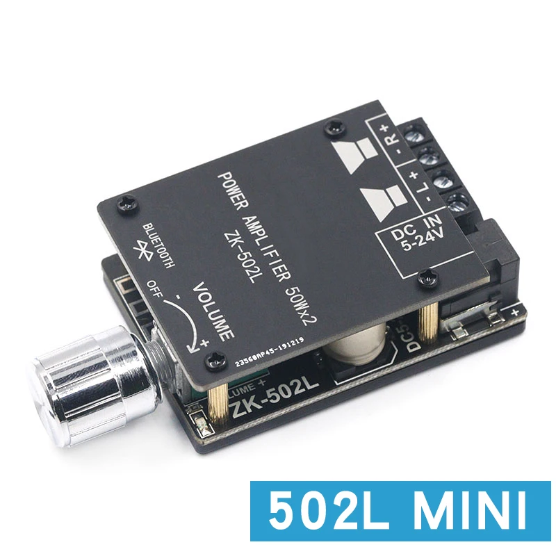 ZK-502L Bluetooth 5.0 Wireless Audio Digitalni ojačevalnik Stereo odbor 50Wx2 Bluetooth Amp Amplificador power amp