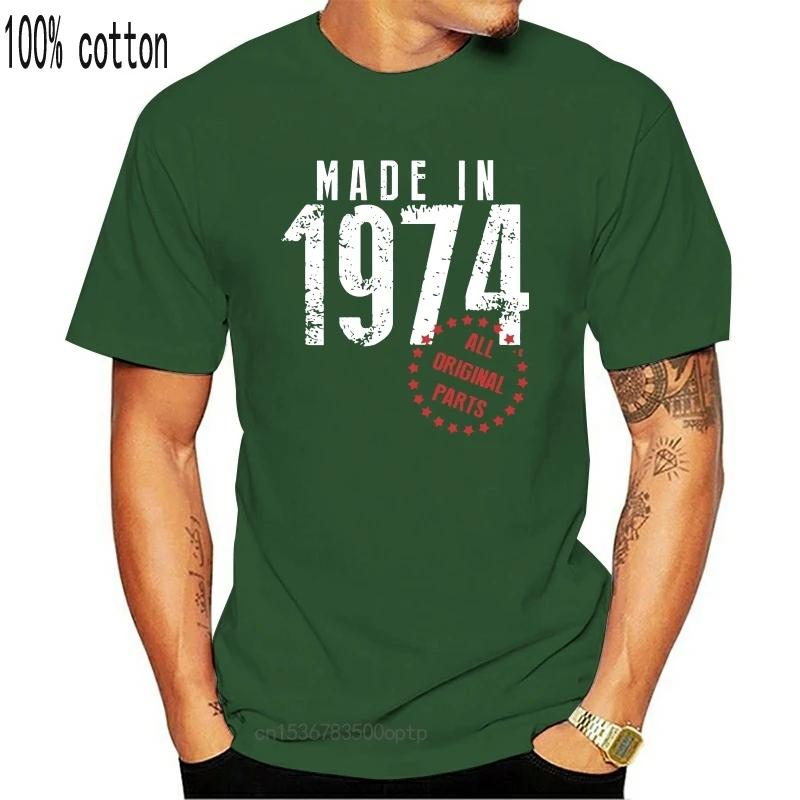 Majice Za Prodajo, Ki Je Leta 1974 So Vsi Originalni Deli Rojstni Dan Moških Posadke Vratu Kratek Rokav Moda 2017 Tee Majice